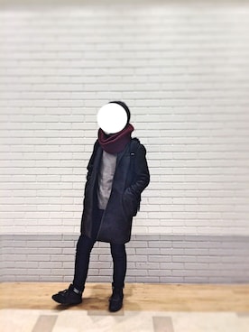 「LEE」｜「アイテム（チェスターコート）」を使った、TMYさん（メンズ・170cm）の冬コーディネート