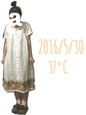 「チチカカ」｜「アイテム（その他シューズ）」を使った、エミーさん（レディース・158cm）の夏コーディネート