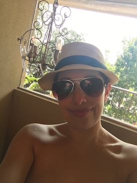 「Target（ターゲット）のアイテム（帽子）」を使った、Covyさん（レディース・153cm）の夏コーディネート