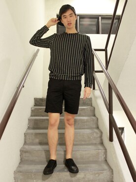 「New look（ニュールック）のアイテム」を使った、Wen Haoさん（メンズ・179cm）の秋コーディネート