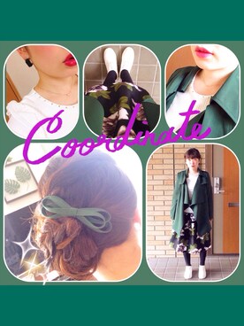 「Bou Jeloud（ブージュルード）のアイテム（トレンチコート）」を使った、Mihochiiiさん（レディース・155cm）の春コーディネート