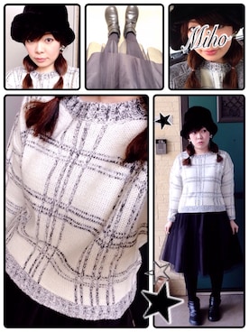 「もこもこハット」｜Mihochiiiさん（レディース・155cm）の冬コーディネート