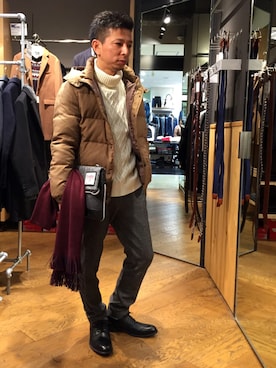 「ユニオンステーション」｜「アイテム（ブーツ）」を使った、collective 名古屋パルコさん（メンズ・165cm）の冬コーディネート