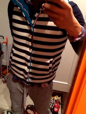 「アイテム（ダウンベスト、その他）」を使った、asryさん（メンズ・172cm）の冬コーディネート