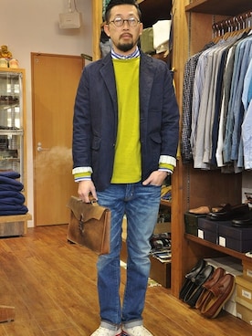 「Tieasy」｜クボタ ユウイチさん（メンズ・174cm）の冬コーディネート