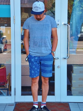 「CYMA（シーマ）のアイテム」を使った、クボタ ユウイチさん（メンズ・174cm）の夏コーディネート