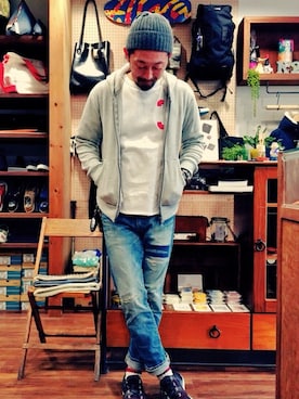 「JAPAN BLUE JEANS」｜「アイテム（その他）」を使った、クボタ ユウイチさん（メンズ・174cm）の秋コーディネート