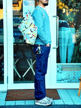 「FABRICK（ファブリック）のアイテム」を使った、クボタ ユウイチさん（メンズ・174cm）の冬コーディネート