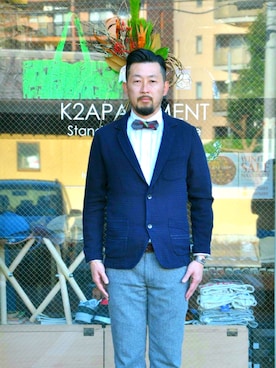 「HAPPYBOUNCE（ハッピーバウンス）のアイテム」を使った、クボタ ユウイチさん（メンズ・174cm）の冬コーディネート