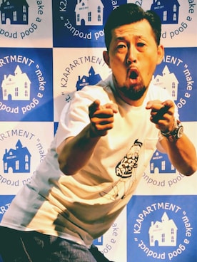 「ジャパンブルー」｜「アイテム（その他）」を使った、クボタ ユウイチさん（メンズ・174cm）の夏コーディネート