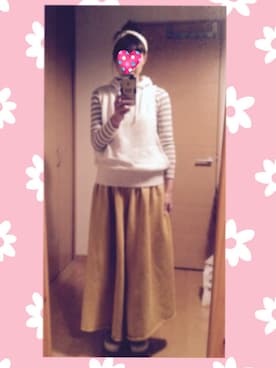 「CHUMS（チャムス）のアイテム（その他パンツ）」を使った、まおママさん（レディース・162cm）の冬コーディネート