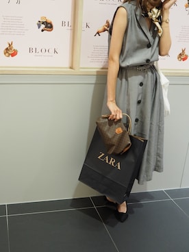 「アイテム（ドレス、グレー系）」を使った、yuiさん（レディース・156cm）の夏コーディネート