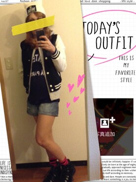「URBAN RESEARCH（アーバンリサーチ）のアイテム（スタジャン）」を使った、yuukkuunn mamaさん（レディース・161cm）の秋コーディネート