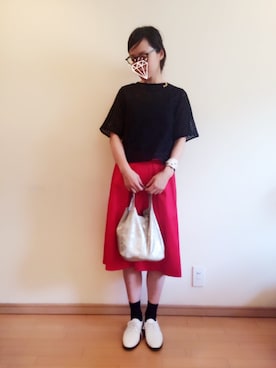 「シルバーバッグ」｜quruminさん（レディース・162cm）の夏コーディネート