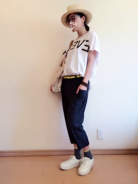 「Vlas Blomme（ヴラスブラム）のアイテム」を使った、quruminさん（レディース・162cm）の夏コーディネート