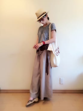 「ato（アトウ）のアイテム」を使った、quruminさん（レディース・162cm）の夏コーディネート