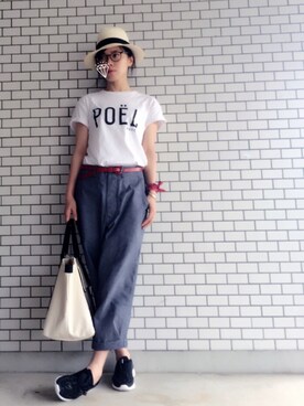 「HAVERSACK」｜quruminさん（レディース・162cm）の夏コーディネート