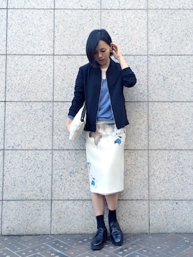 「Cry.」｜「アイテム（ジャケット/アウター）」を使った、quruminさん（レディース・162cm）の秋コーディネート