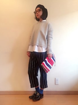 「SQUOVAL（スクオーバル）のアイテム（バッグ）」を使った、quruminさん（レディース・162cm）の冬コーディネート