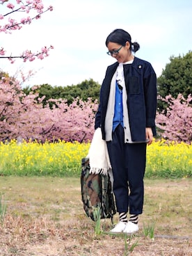 「HACKNEY UNION WORKHOUSE（ハックニーユニオンワークハウス）のアイテム（ジャケット/アウター）」を使った、quruminさん（レディース・162cm）の冬コーディネート