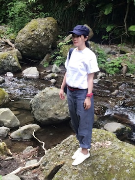 「ハイク」｜「アイテム（パンツ）」を使った、quruminさん（レディース・162cm）の春コーディネート
