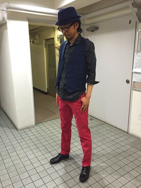 「Johnbull Private labo（ジョンブルプライベートラボ）のアイテム（チノパンツ）」を使った、りょうさん（メンズ・180cm）の春コーディネート