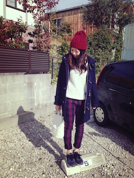 「URBAN RESEARCH ROSSO WOMEN（アーバンリサーチ　ロッソ）のアイテム（ダッフルコート）」を使った、☺︎ A ☺︎さん（レディース・156cm）の秋コーディネート