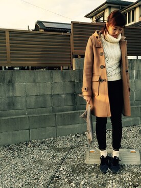 「アイテム（クラッチバッグ、グレー系）」を使った、☺︎ A ☺︎さん（レディース・156cm）の冬コーディネート