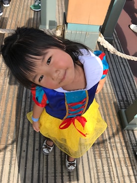 「Disney（ディズニー）のアイテム（ドレス）」を使った、ゆあときどきのあさん（キッズ・90cm）の秋コーディネート