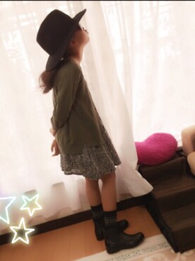 「アイテム（ブーツ）」を使った、ananさん（キッズ・135cm）の秋コーディネート