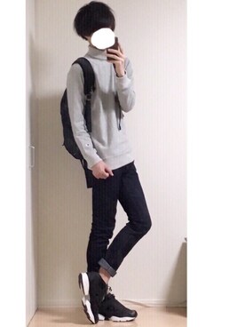 「HARE（ハレ）のアイテム（スウェット）」を使った、とっしーさん（メンズ・184cm）の秋コーディネート