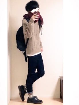 とっしーさん（メンズ・184cm）の冬コーディネート