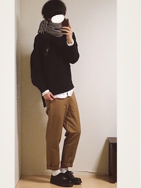 とっしーさん（メンズ・184cm）の冬コーディネート