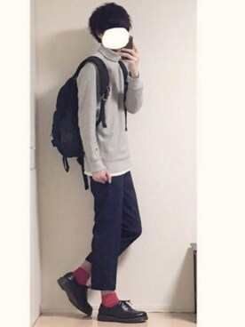 「HARE（ハレ）のアイテム（スウェット）」を使った、とっしーさん（メンズ・184cm）の春コーディネート