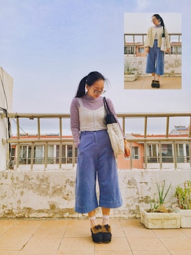 「Linetta（リネッタ）のアイテム（ワンピース/ドレス）」を使った、婧さん（レディース・163cm）の秋コーディネート