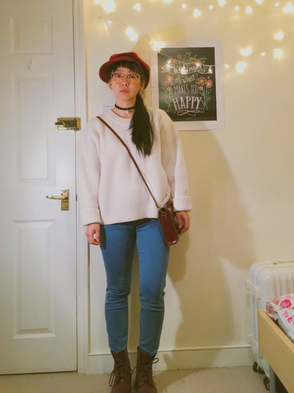 「UNIQLOのuniqlo u（トップス、ホワイト系）」を使った、婧さん（レディース・163cm）の秋コーディネートの1枚目の写真