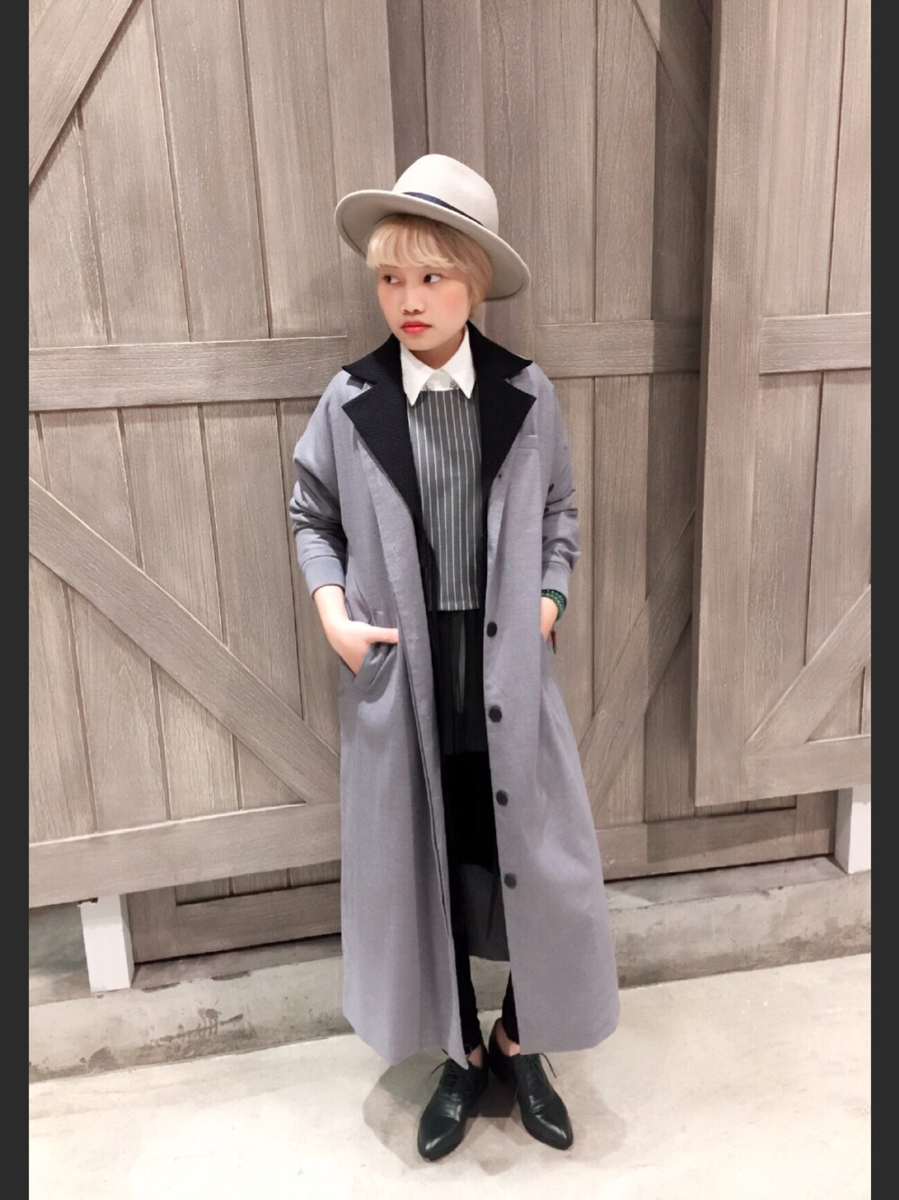 「Marjorie、Gary、black、green、Taiwan、Taichung、逢甲」｜「Marjorieのアイテム（帽子、ベージュ系）」を使った、Yuyuさん（レディース・158cm）の春コーディネートの1枚目の写真
