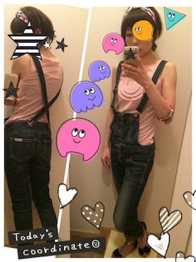 「ORiental TRaffic(ORiental TRaffic)」｜「アイテム（オールインワン・サロペット）」を使った、bu-pan＊さん（レディース・153cm）の夏コーディネート