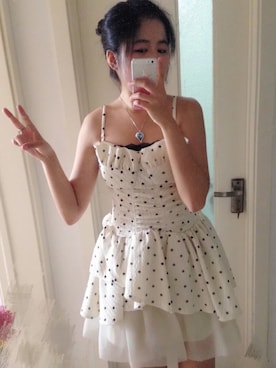 「アイテム（アンダーウェア、ブラック系）」を使った、璇儿さん（レディース・162cm）の冬コーディネート