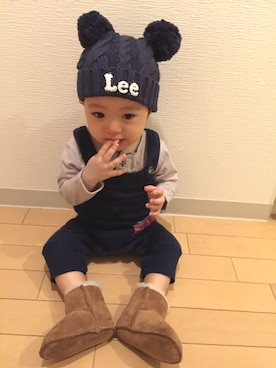 「SHIPS KIDS（シップスキッズ）のアイテム（オールインワン・サロペット）」を使った、＊SK.HRR＊さん（キッズ・80cm）の秋コーディネート