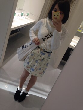 「NICE CLAUP（ナイスクラップ）のアイテム（ブーティ）」を使った、にじそなさん（レディース・154cm）の秋コーディネート