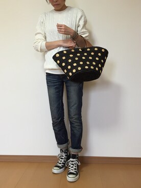 「Levi's（リーバイス）のアイテム（デニムパンツ、ブルー系）」を使った、きょんさん（レディース・155cm）の秋コーディネート