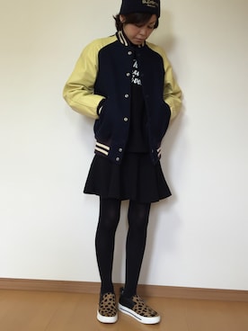 「SKOOKUM（スクーカム）のアイテム（ジャケット/アウター）」を使った、きょんさん（レディース・155cm）の秋コーディネート
