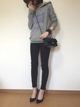 「Acne Studios（アクネストゥディオズ）のACNE STUDIOS Casual pants（その他パンツ、ブラック系）」を使った、きょんさん（レディース・155cm）の春コーディネート