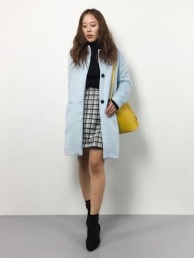 「MERLOT（メルロー）のアイテム（その他アウター）」を使った、黒田デビーさん（レディース・165cm）の冬コーディネート