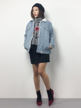 黒田デビーさん（レディース・165cm）の冬コーディネート