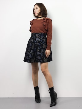 黒田デビーさん（レディース・165cm）の冬コーディネート