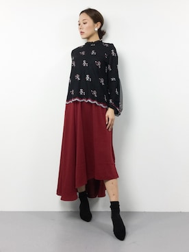 黒田デビーさん（レディース・165cm）の冬コーディネート