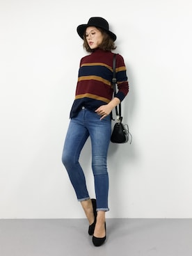 黒田デビーさん（レディース・165cm）の冬コーディネート