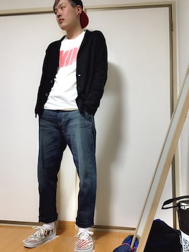 「HBA（フードバイエアー）のアイテム（帽子）」を使った、AKさん（メンズ・174cm）の春コーディネート